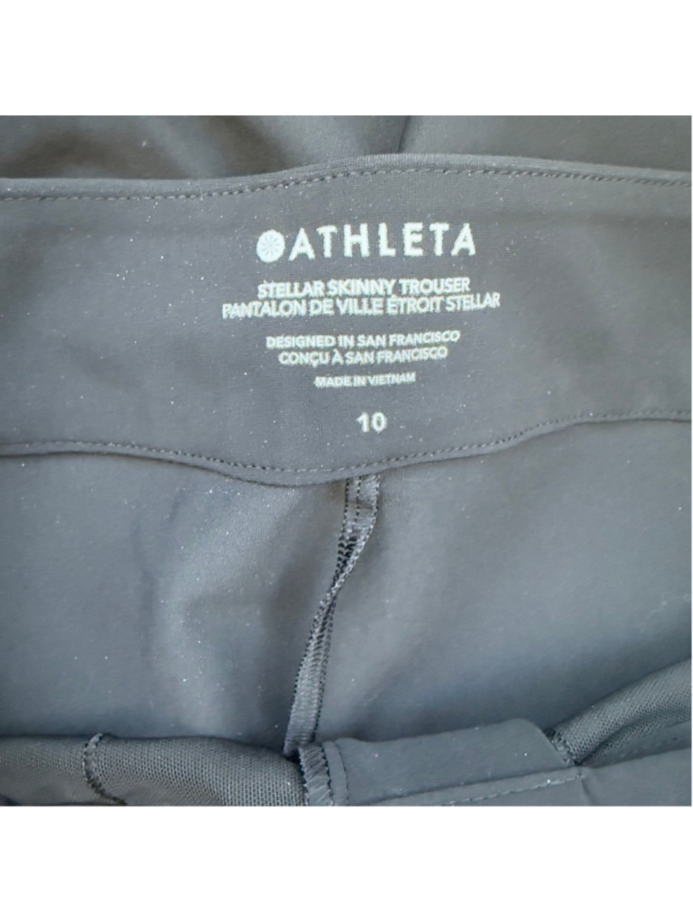 Women's Athleta Stellar Skinny Trousers Black Size 10 - Picture 8 of 8